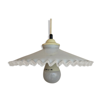 Suspension en opaline blanche