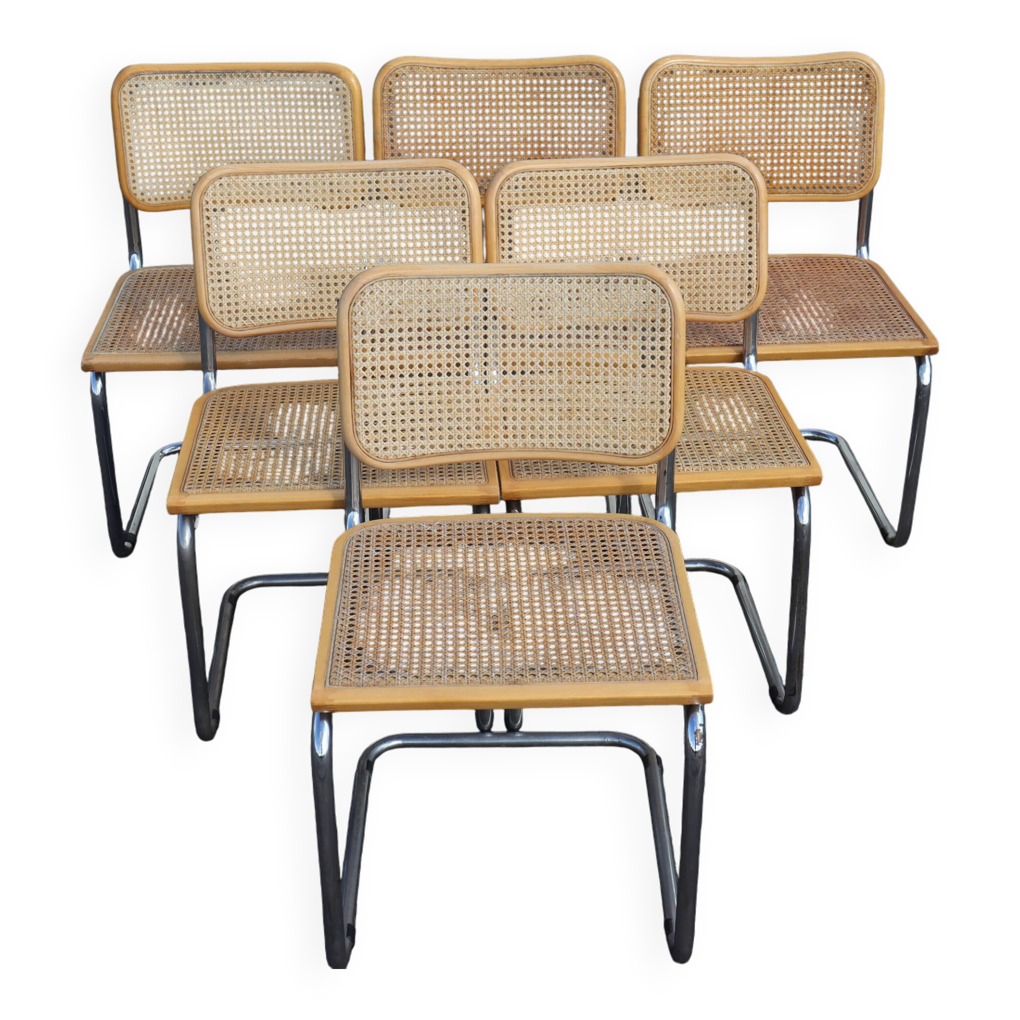 Series x6 Dining Chairs Style B32 by Marcel Breuer