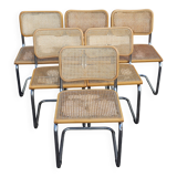 Série  x6 Chaises de salle à manger Style B32 par Marcel Breuer