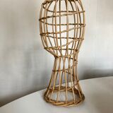 Rattan mannequin head 1960