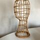 Rattan mannequin head 1960