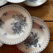 6 assiettes terre de fer 