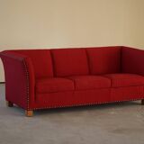 Art Deco three-seater canapé by a Danish cabinetmaker, Flemming Lassen style, 1940s.