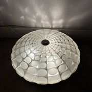 Vintage Peill & Putzler Optical Glass Flush Ceiling Lamp 1960s-70s