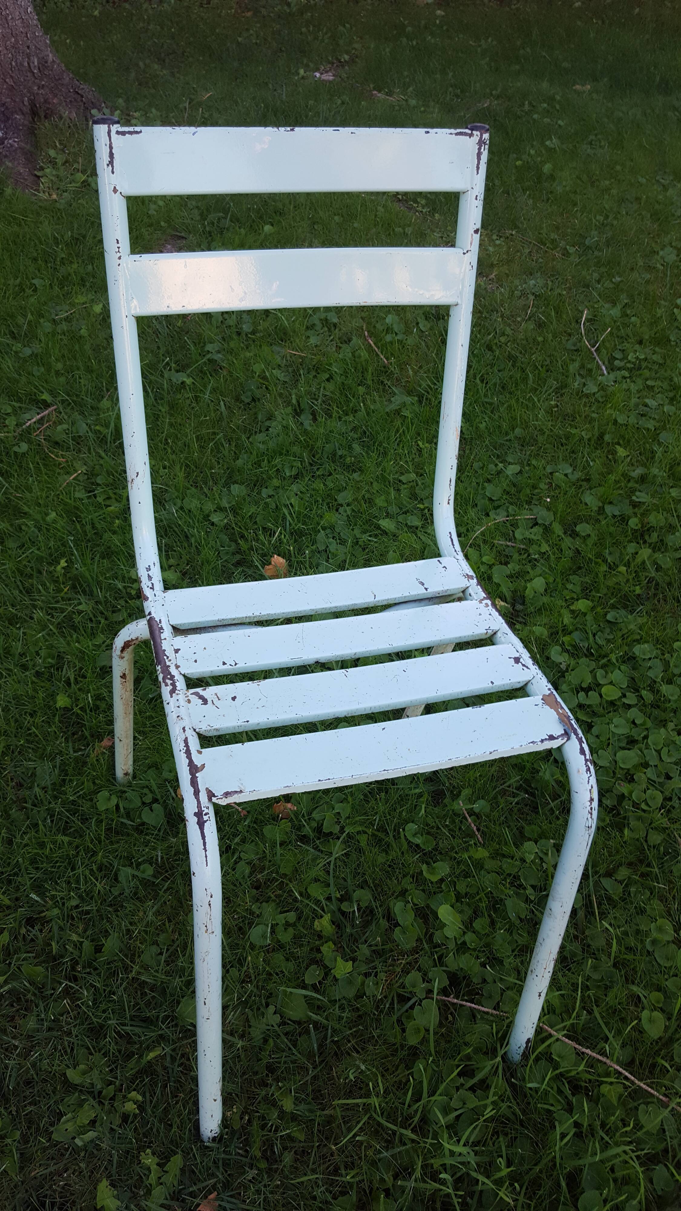4 metal chairs, 50s