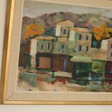 Huile sur toile suédoise originale du milieu du siècle par Bertil Wahlberg