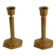 Pair of Scandinavian brass candle holders