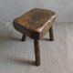 Cowherd stool, milking, solid wood, 1950s