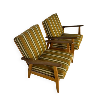 Pair of mid-century modern Danish armchairs in teak – 1960