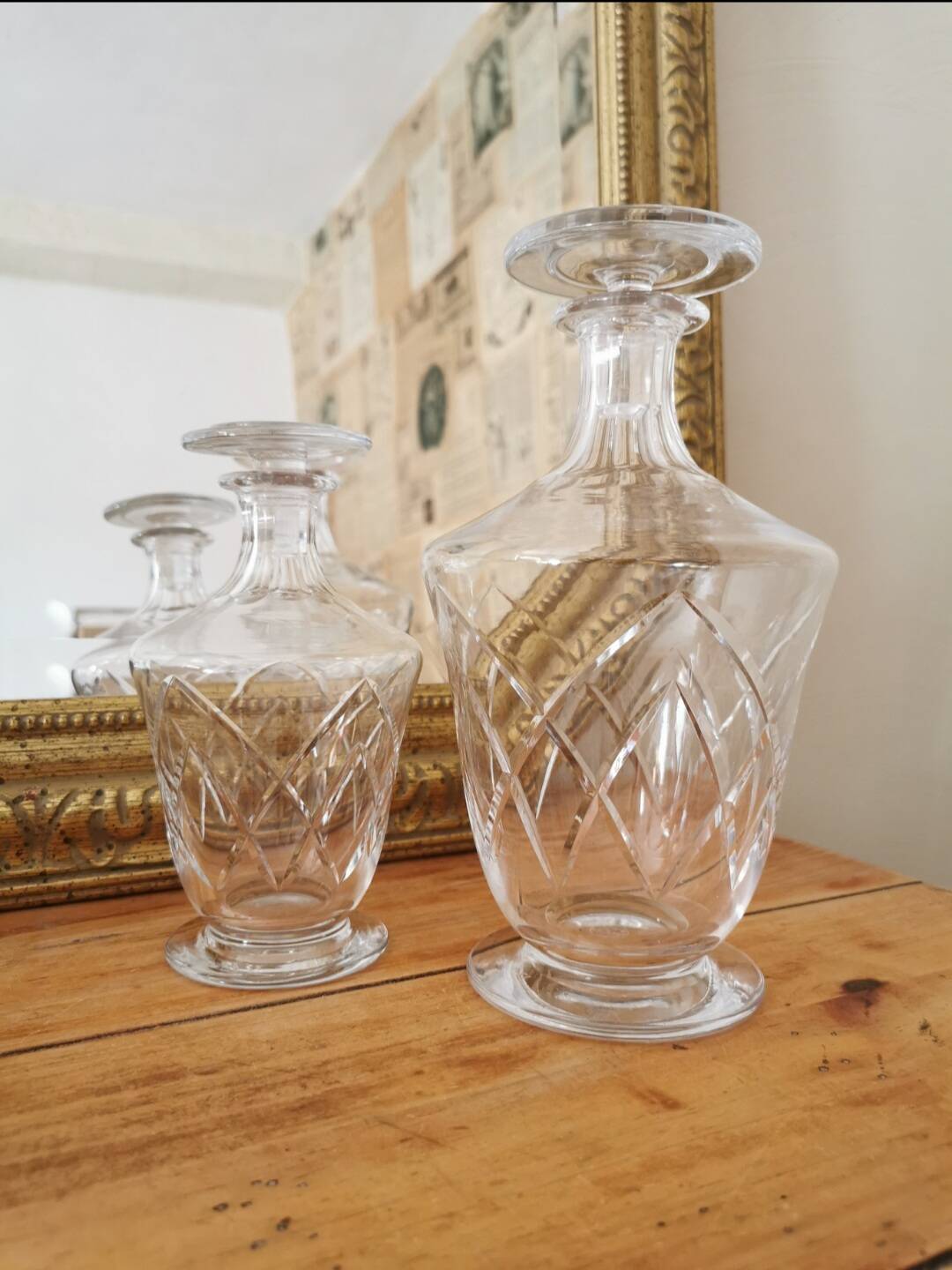 Argental crystal decanters
