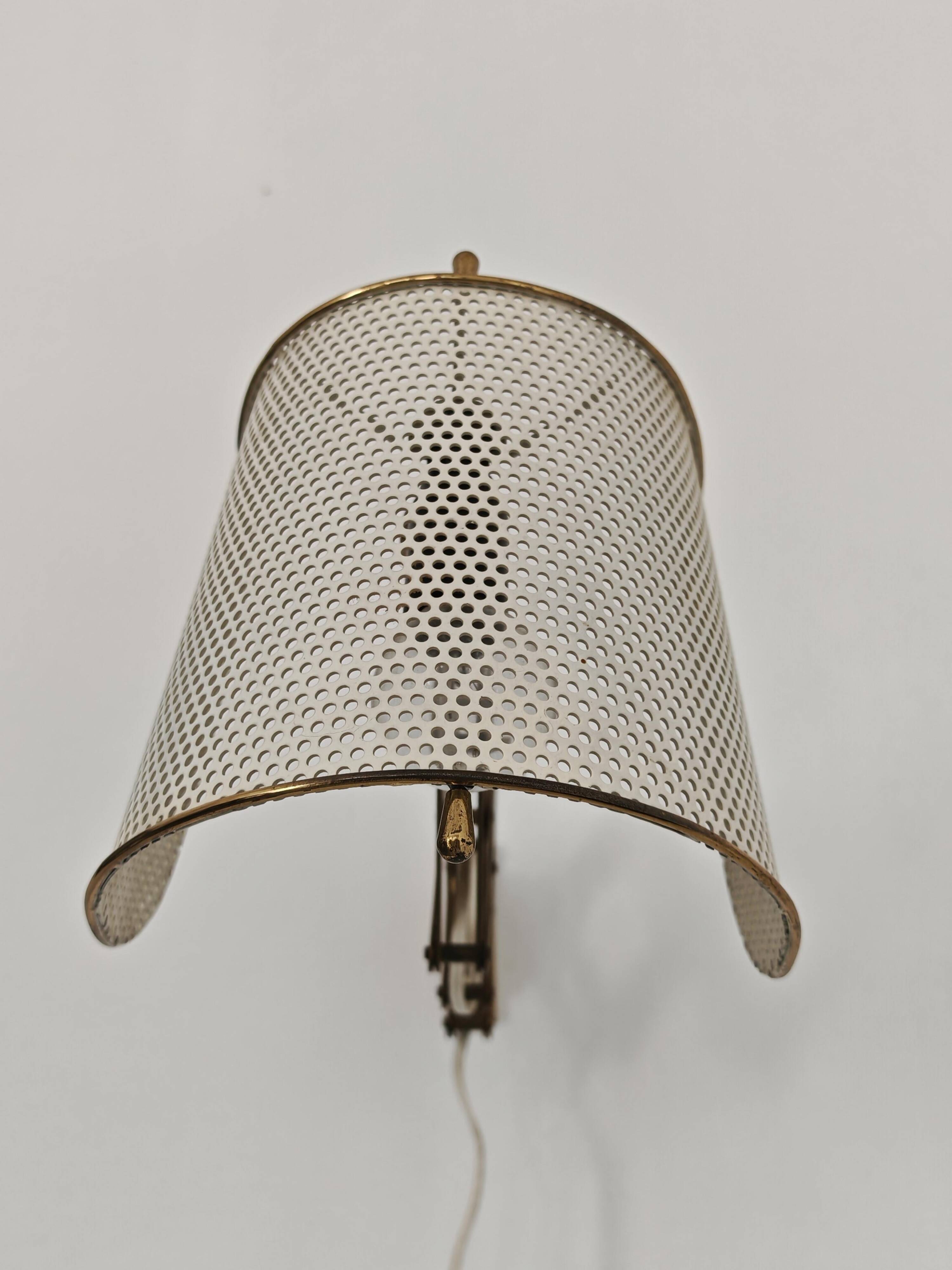 Pair of adjustable scissor wall lamps Mid Century Modern by Alfred Müller for AMBA
