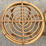 Pair of rattan stools