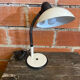 Vintage Aluminium Desk Flexo Lamp ALUMINOR White Metal + Aluminium Globe