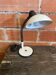 Vintage Aluminium Desk Flexo Lamp ALUMINOR White Metal + Aluminium Globe