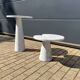 2x Eros Side table Angelo Mangiarotti Carrara marmer Nieuwstaat!