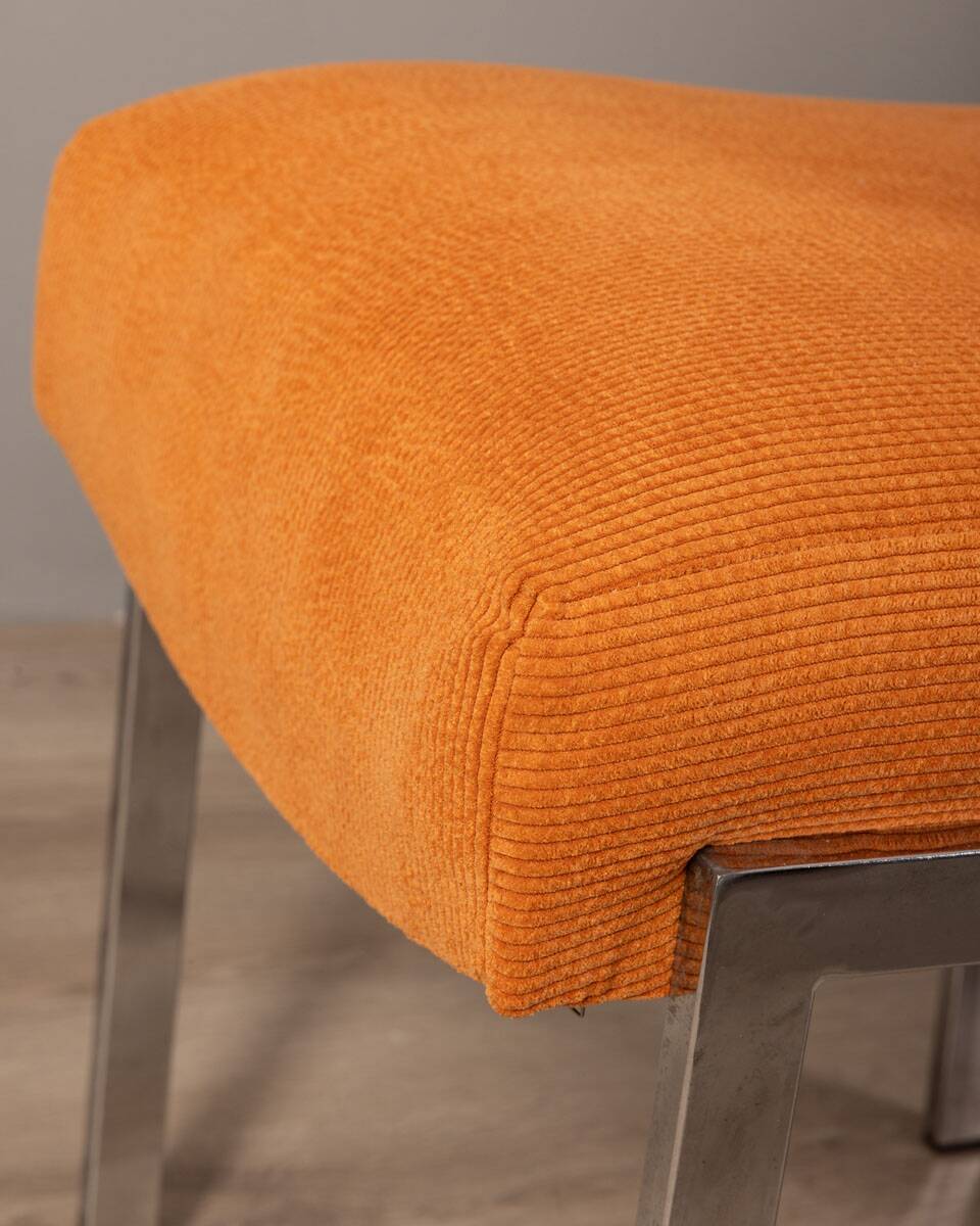 Pair of 80s vintage chairs velvet orange Italian design