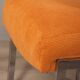 Pair of 80s vintage chairs velvet orange Italian design