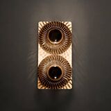 Pair of double spring wall lights by Philippe Rogier for Oxar, France, 1970s