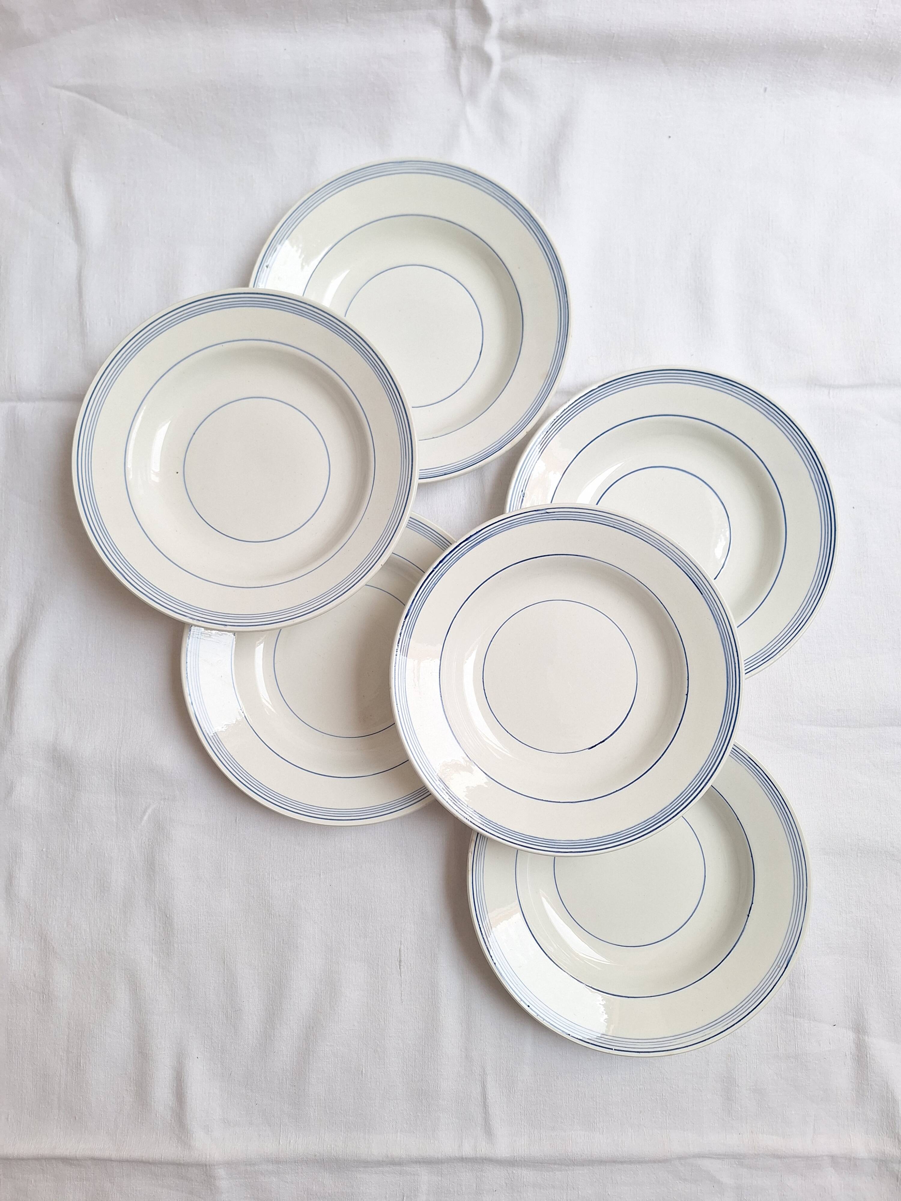 Deep plates / Salad plates St Amand blue