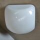 Old ceiling lamp or wall lamp vintage square with white opaline globe 60s