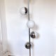 Lampadaire spirale chromé, design 70