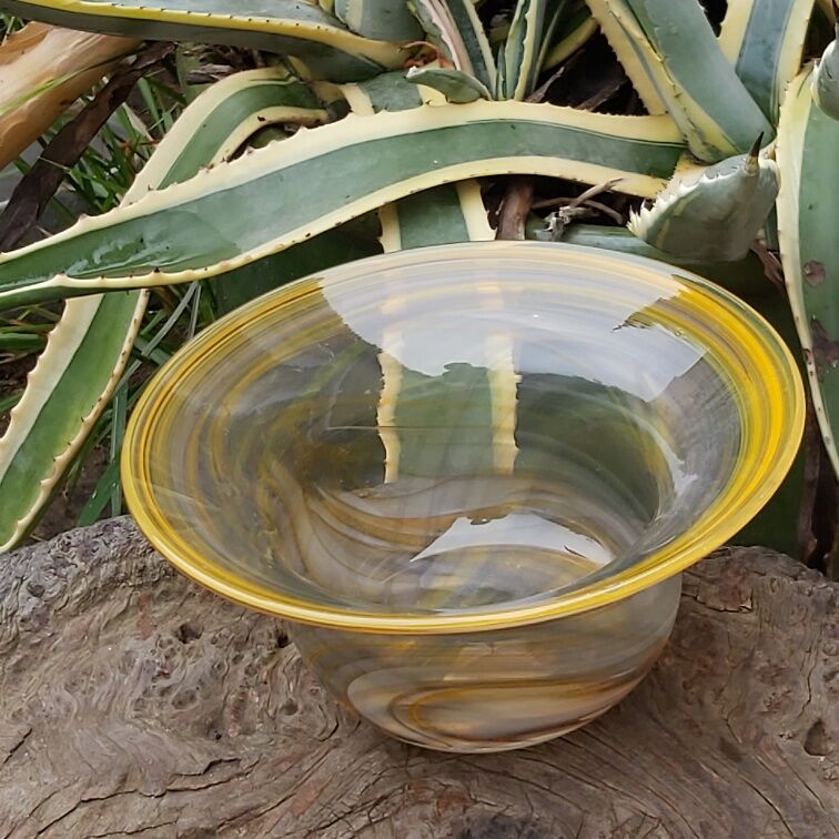 Glass cup blown Guillaume Domise Halle du Verre