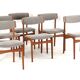 Ensemble de 6 chaises Thorsø Stole- og Møbelfabrik - design danois du milieu du siècle