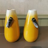 Pair of vintage vases massier vallauris