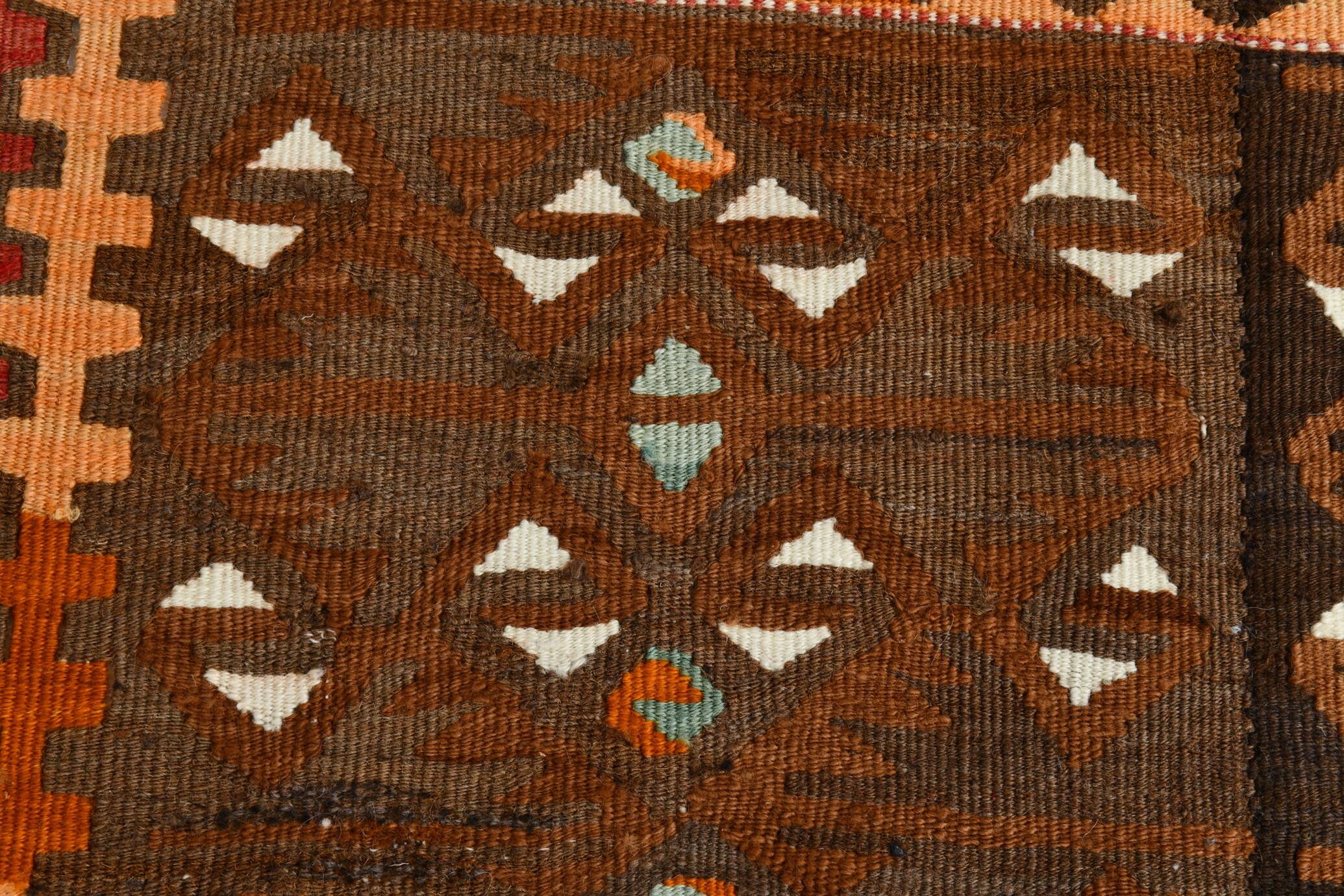 6x14 Rare Siz Anatolian Kilim Rug, 183x416Cm Turkish Kilim Carpet