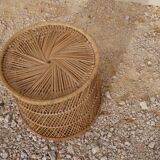 Vintage rattan stool