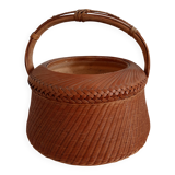 Woven bamboo basket and ceramic. Philippines.
