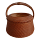 Woven bamboo basket and ceramic. Philippines.