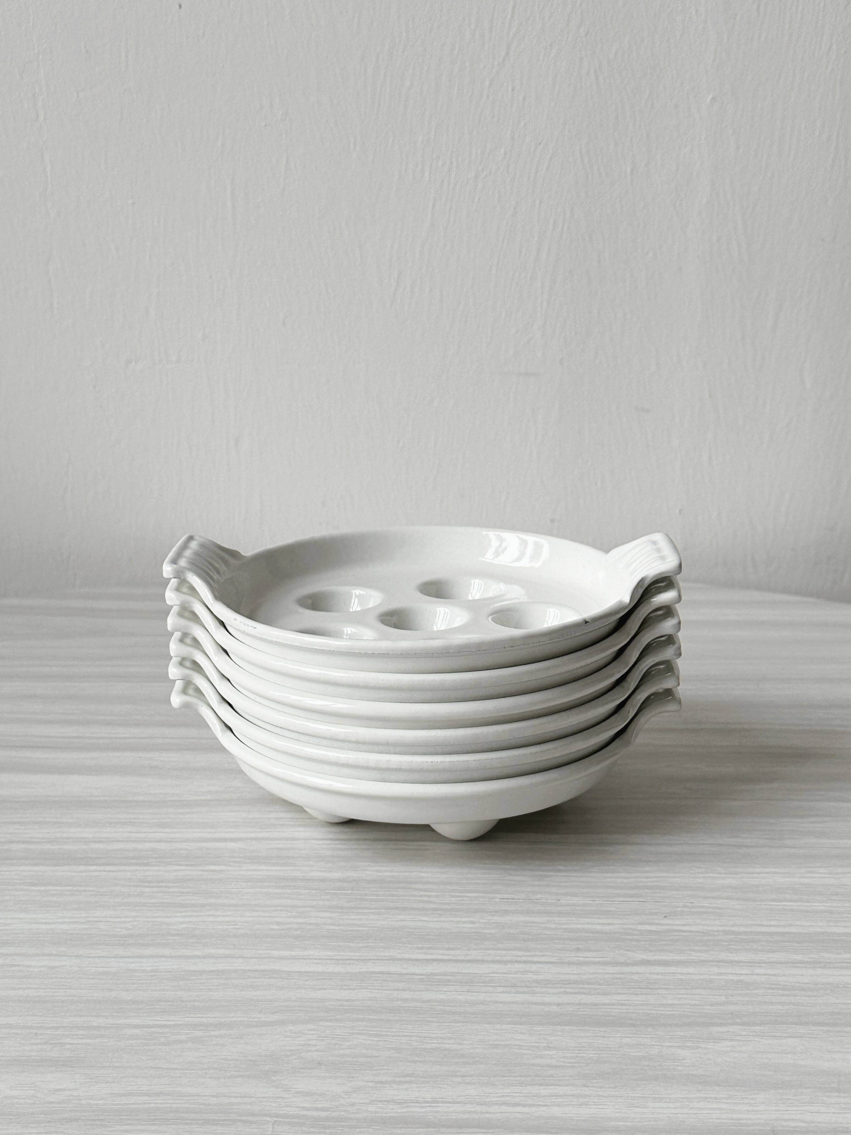 6 metal snail plates