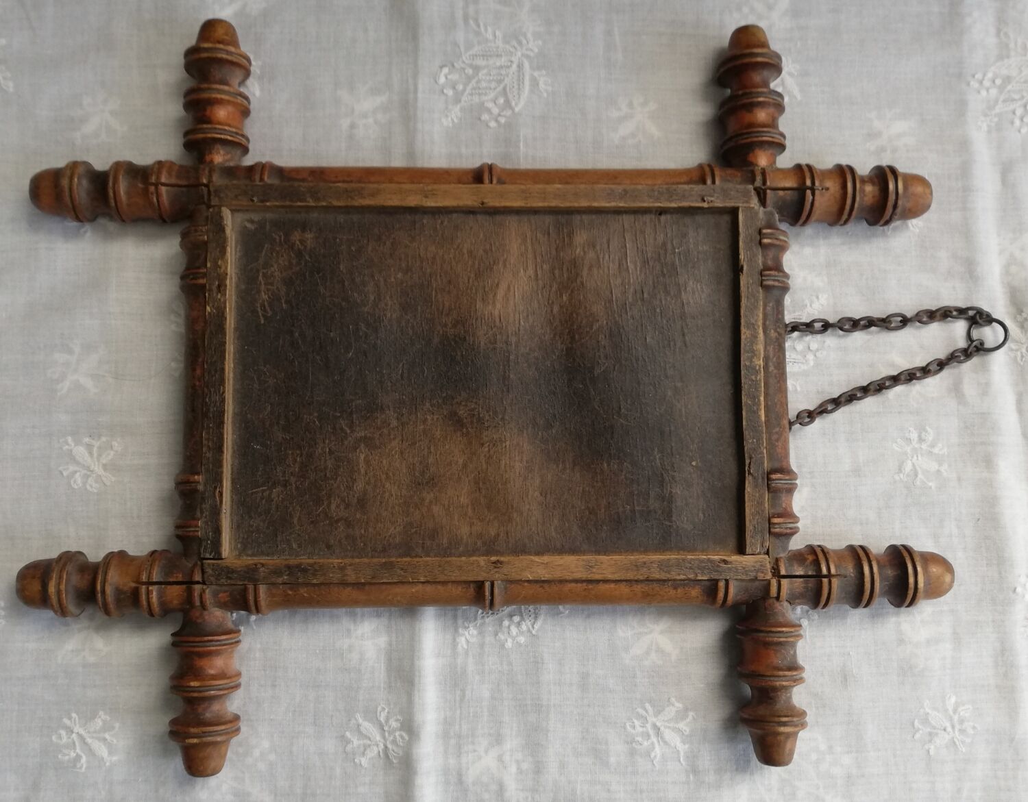 Wooden mirror bamboo style