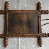 Wooden mirror bamboo style