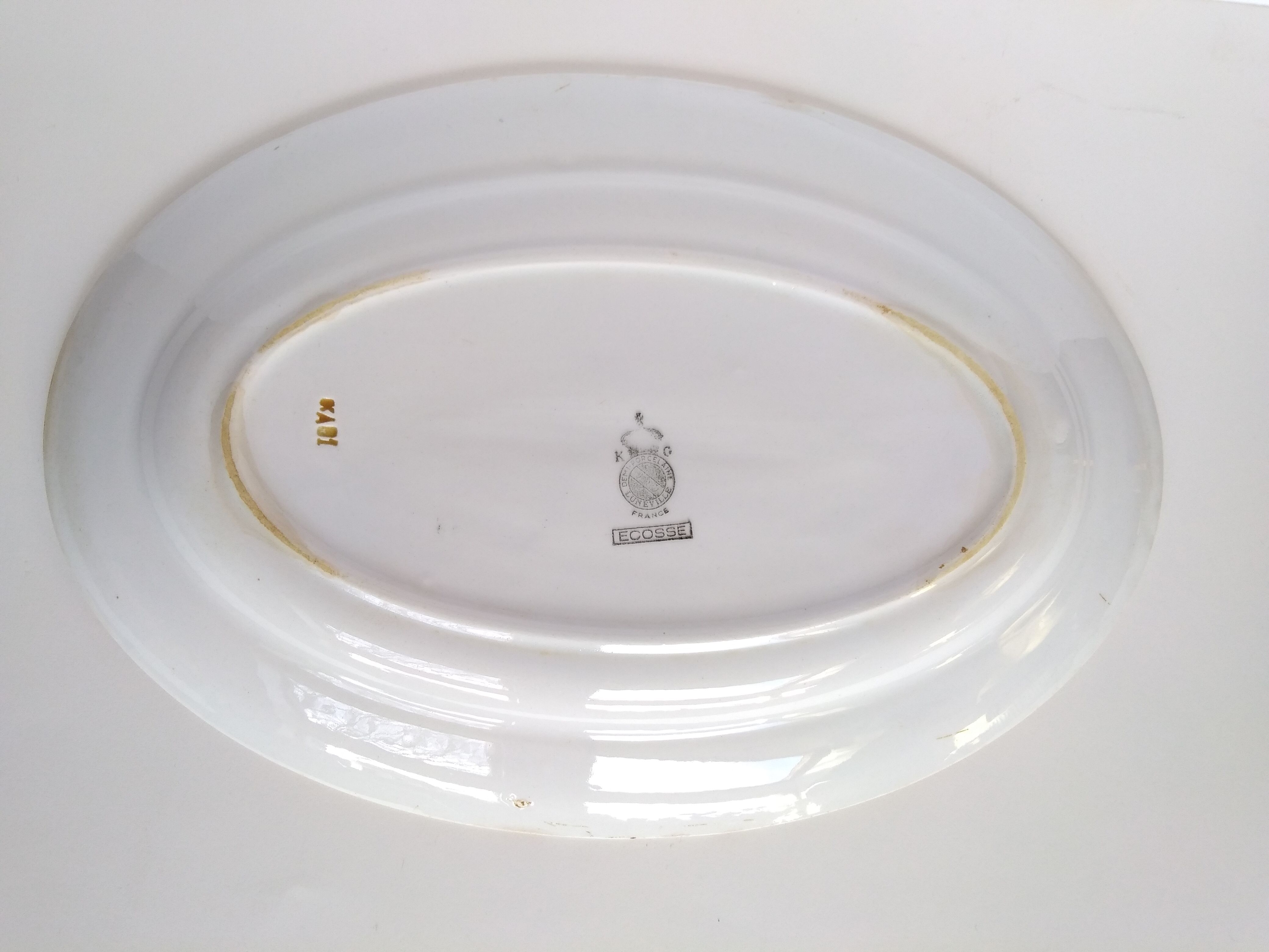 Old Lunéville Oval Dish "Scotland"