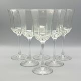 6 large luminarc octime vintage france stemmed glasses
