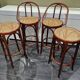 Set of 4 vintage cane bistro stools