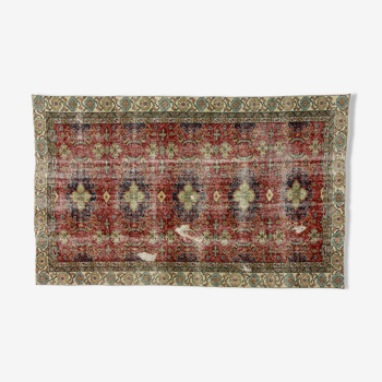 Anatolian handmade vintage rug 276 cm x 174 cm