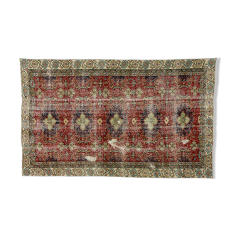 Anatolian handmade vintage rug 276 cm x 174 cm