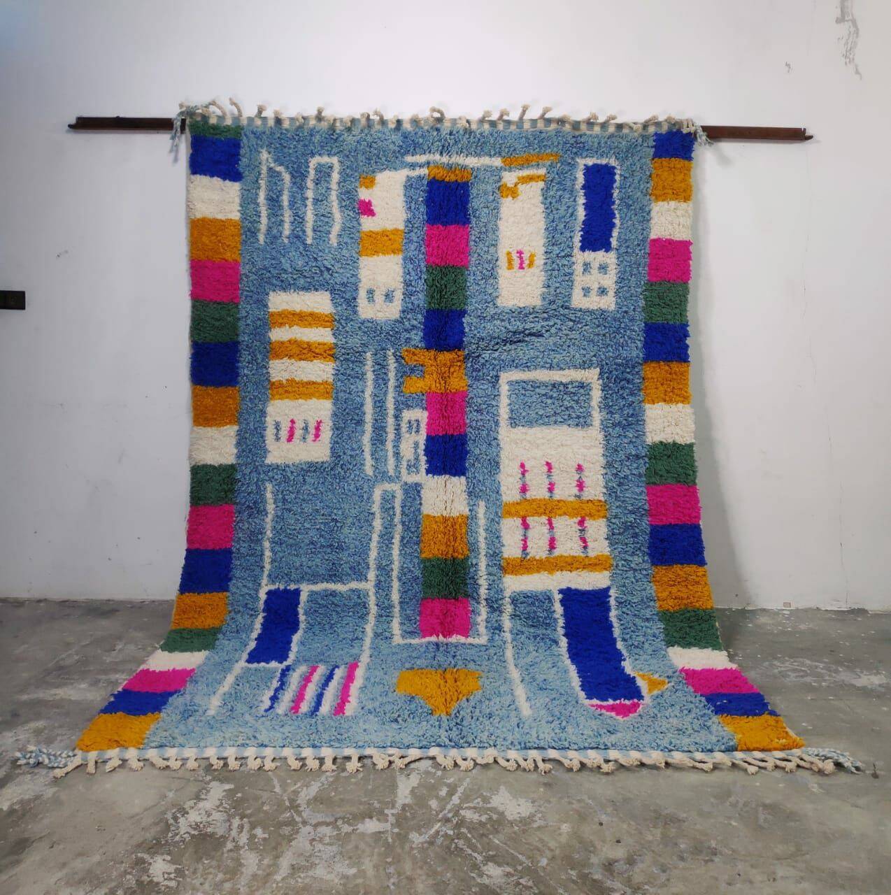 Handmade wool Berber rug 300X200 cm