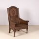 Chaise en chêne à lambris du début du 19e siècle