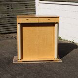 French Vintage Lemon Drawer Cabinet-Bar Cabinet-Neoclassical Style-90s