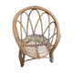 Small round rattan children's chair, vintage 70s