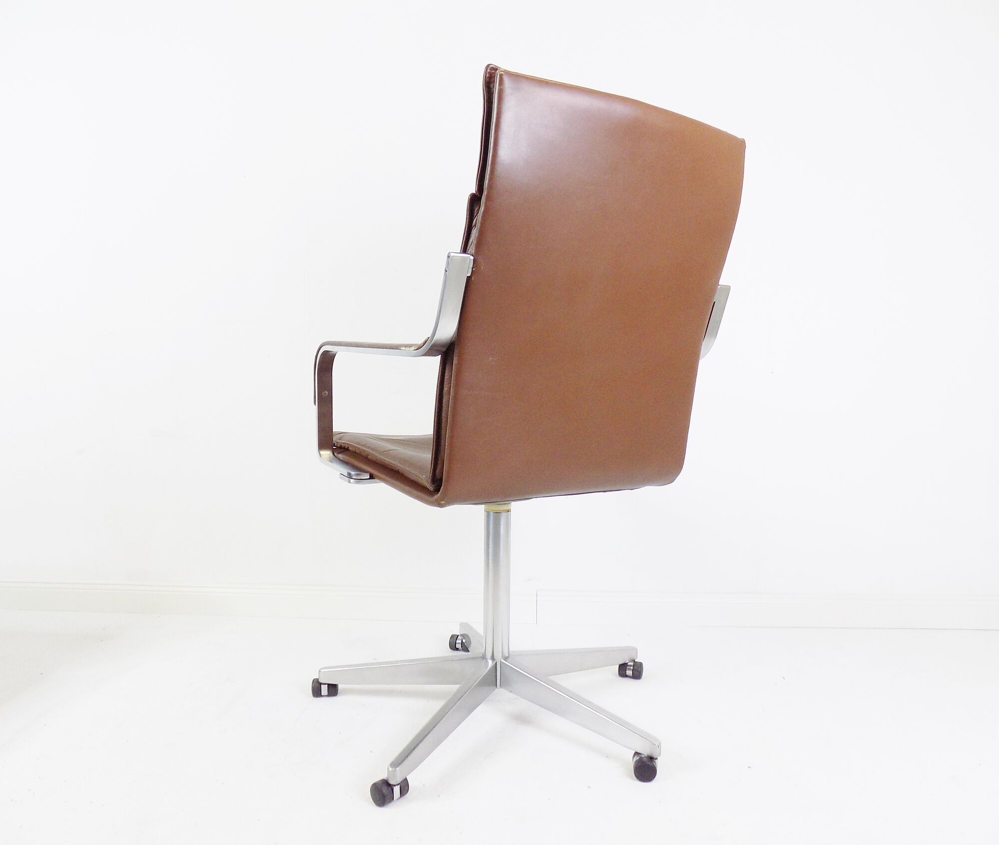 Fauteuil de bureau en cuir Walter Knoll Art Collection par Rudolf Glatzel