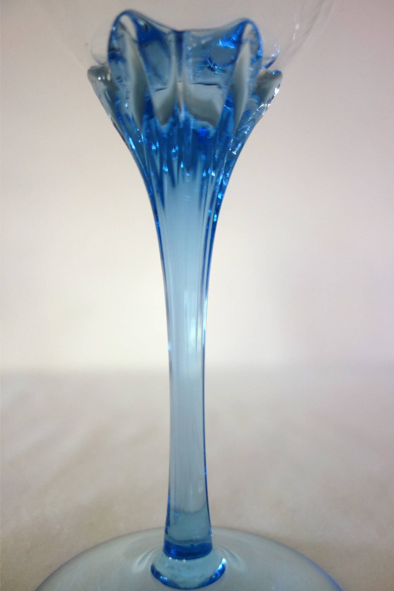 6 colorful vintage crystal wine glasses