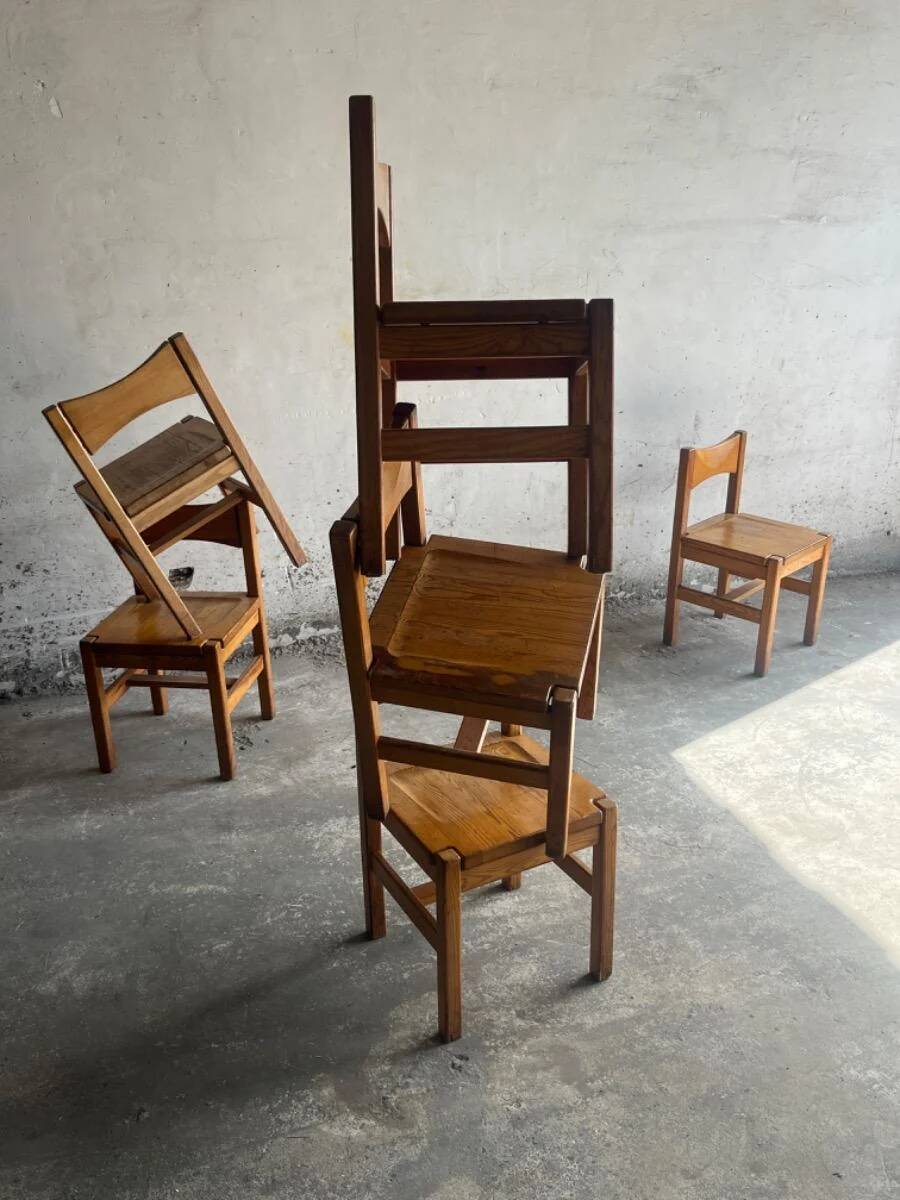 Vintage set of 6 chairs by Ilmari Tapiovaara, 1960s.