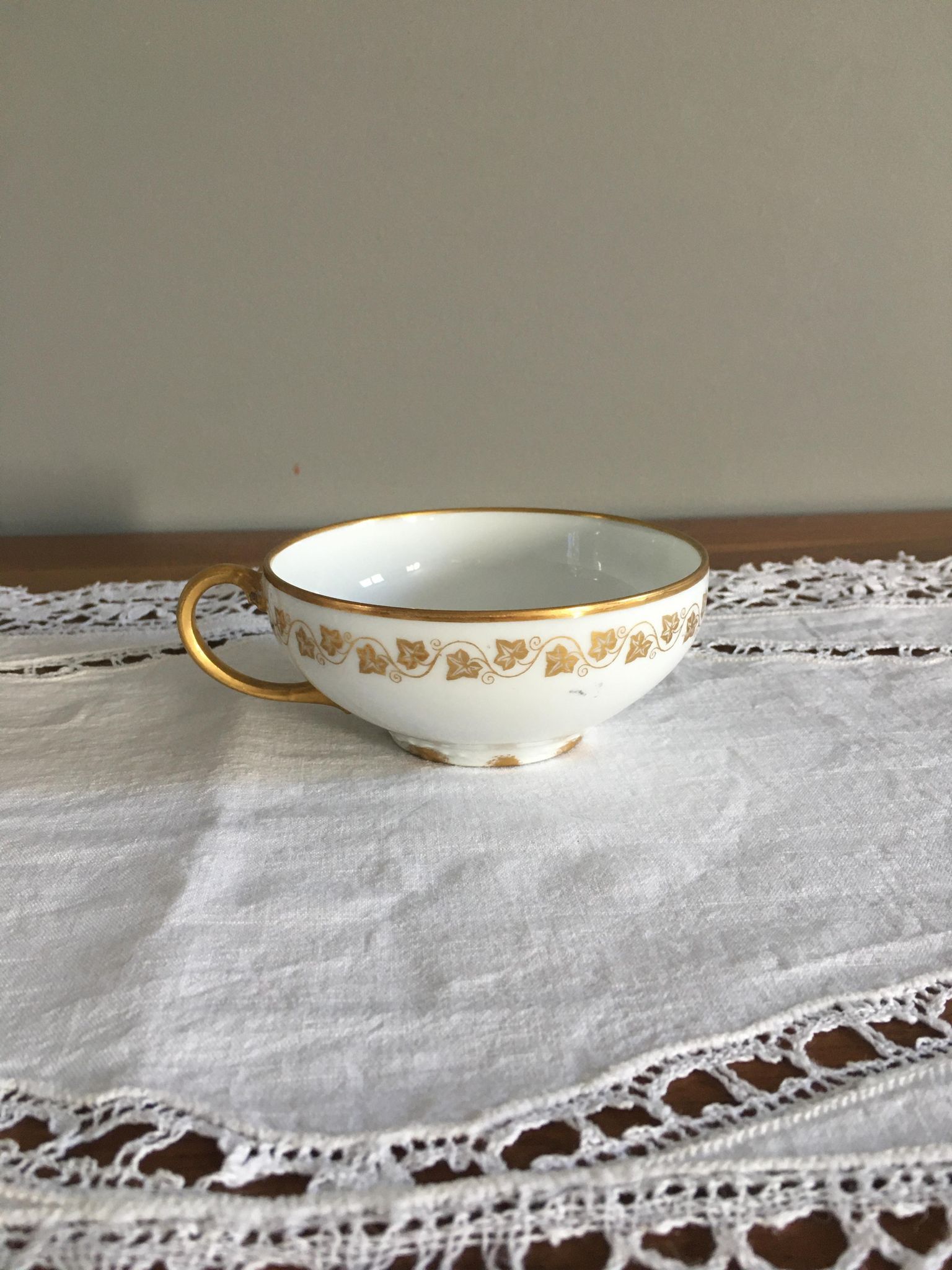 Antique Limoges porcelain tea cups