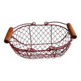 Small red metal basket
