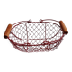 Small red metal basket